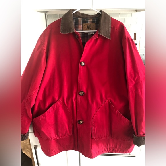 American Eagle Outfitters Other - Vintage American Eagle Flannel Lined Barn Chore Field Jacket Coat Red Mens M